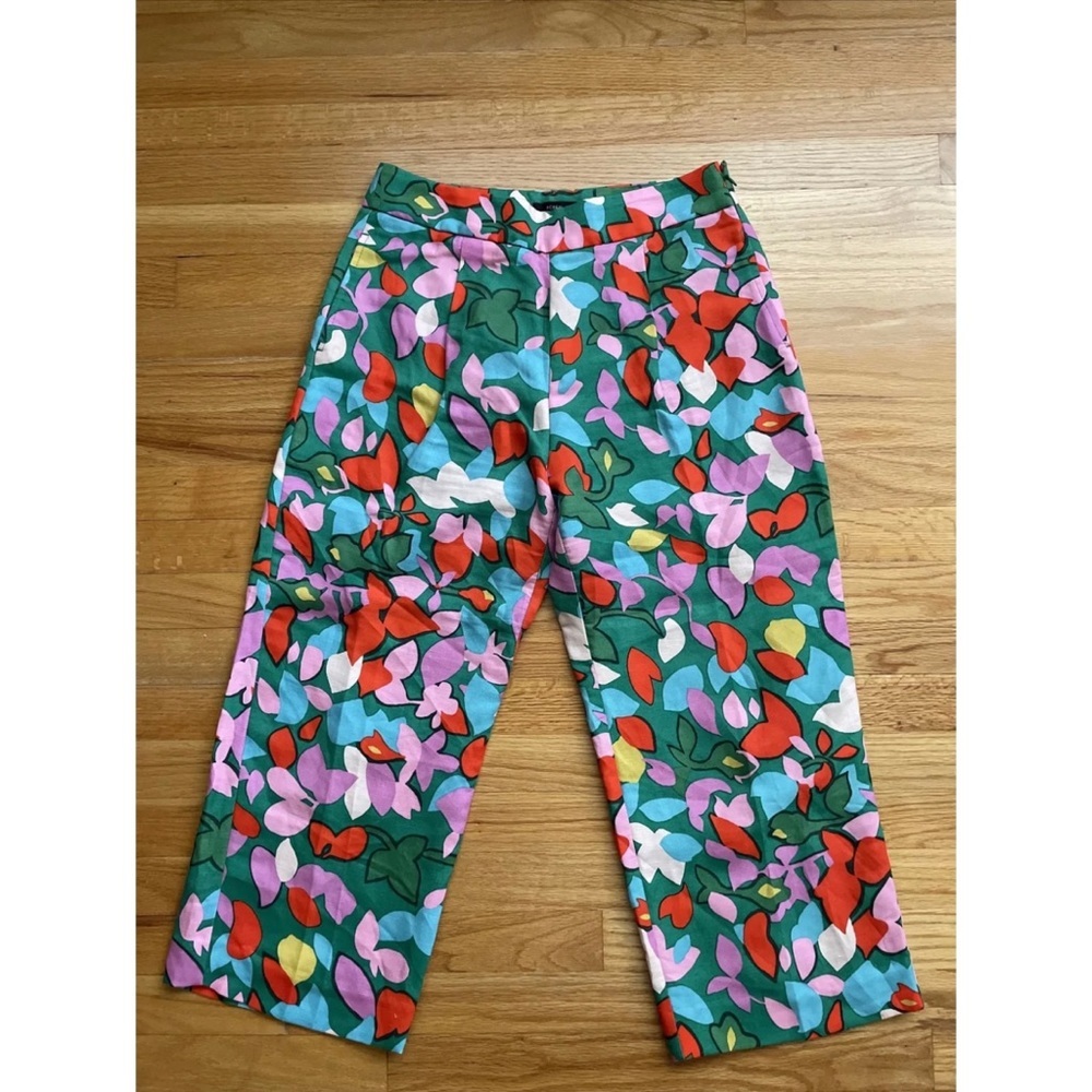 J. Crew High-rise pleated pant in confetti floral, 8P A10 - Picture 3 of 5